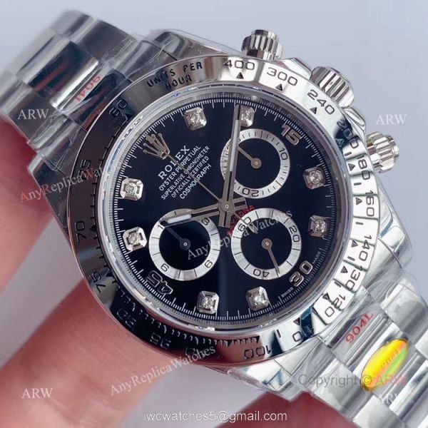 New Dial-Noob Factory Rolex Daytona Stainless Steel Black Dial Automatic Swiss Copy Watch New Dial-Noob Factory Rolex Daytona Stainless Steel Black Dial Automatic Swiss Copy Watch
