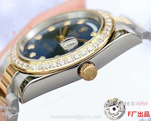 NEW UPGRADED Fake Presidential Rolex DayDate II 2-Tone Blue Watch NEW UPGRADED Fake Presidential Rolex DayDate II 2-Tone Blue Watch