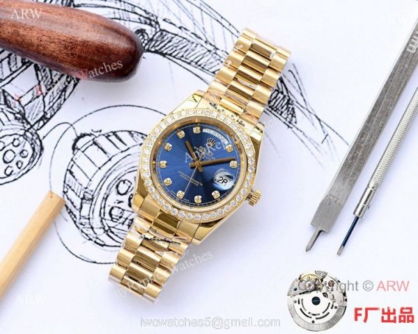 NEW UPGRADED Rolex Day-date II 41mm Watch Yellow Gold Blue Diamond NEW UPGRADED Rolex Day-date II 41mm Watch Yellow Gold Blue Diamond