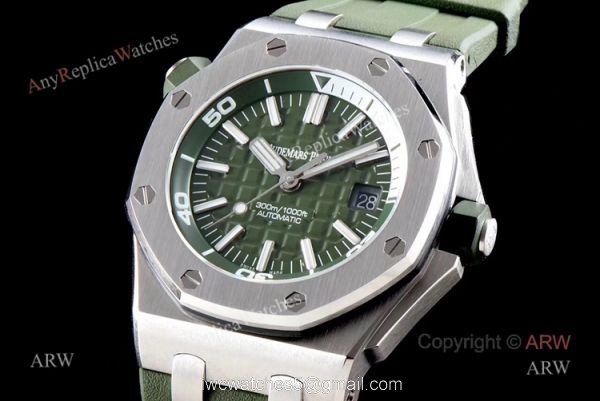 New JF Factory Audemars Piguet Royal Oak Offshore Diver 15710 Green Dial Watch Replica New JF Factory Audemars Piguet Royal Oak Offshore Diver 15710 Green Dial Watch Replica