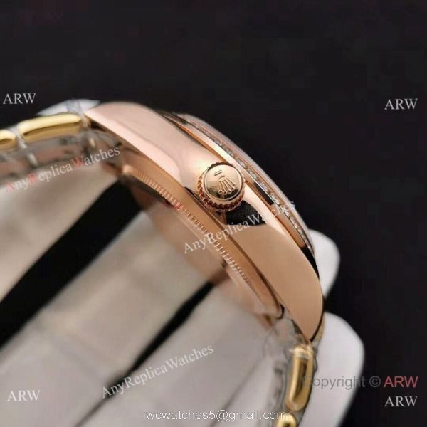 Copy Rolex DayDate Special Edition Men Watch Two Tone Rose Gold Diamond Copy Rolex DayDate Special Edition Men Watch Two Tone Rose Gold Diamond
