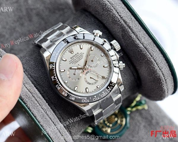 Best Copy Rolex Daytona SS Gray Dial Black Ceramic Mens Watch Best Copy Rolex Daytona SS Gray Dial Black Ceramic Mens Watch