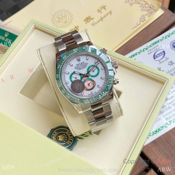 Newest Replica Rolex Daytona 116520LV Stainless Steel Watch Green Bezel Newest Replica Rolex Daytona 116520LV Stainless Steel Watch Green Bezel