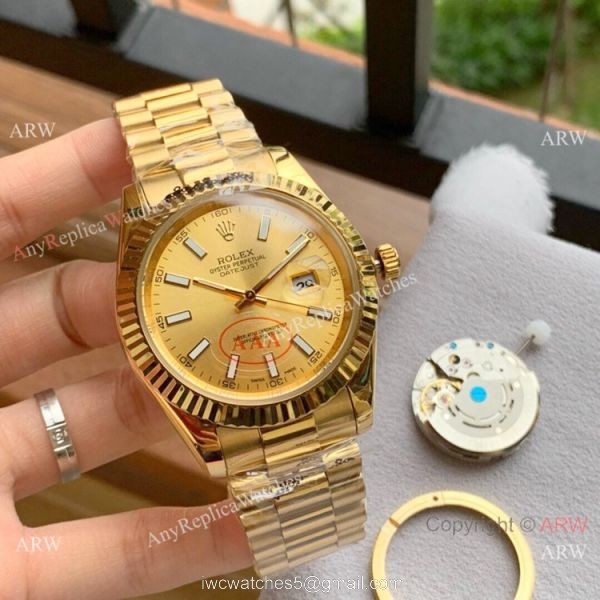 Upgraded Rolex Datejust II All White Dial Gold Presidential Watch 40mm Upgraded Rolex Datejust II All White Dial Gold Presidential Watch 40mm