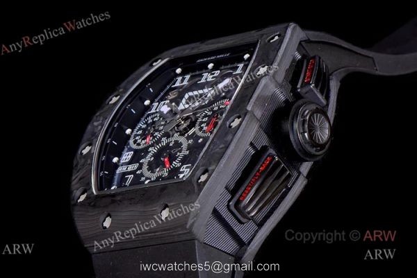 KV Factory Swiss Replica Richard Mille RM 011 All Black Carbon Watch KV Factory Swiss Replica Richard Mille RM 011 All Black Carbon Watch