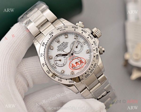 Copy Rolex Cosmograph Daytona Watch SS Brown Dial with Diamond Copy Rolex Cosmograph Daytona Watch SS Brown Dial with Diamond