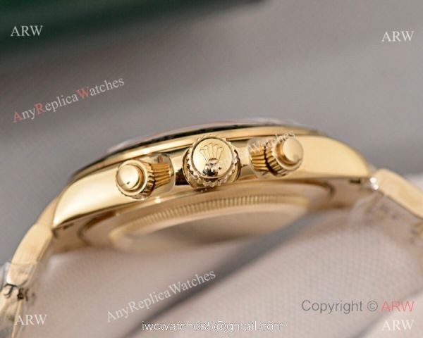 Copy Rolex Daytona Yellow Gold Black Face 40mm Watch High Quality Copy Rolex Daytona Yellow Gold Black Face 40mm Watch High Quality