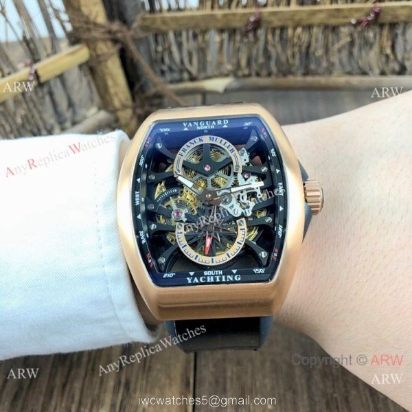 New Copy Franck Muller Vanguard Yachting Anchor Watch Rose Gold Skeleton Dial New Copy Franck Muller Vanguard Yachting Anchor Watch Rose Gold Skeleton Dial