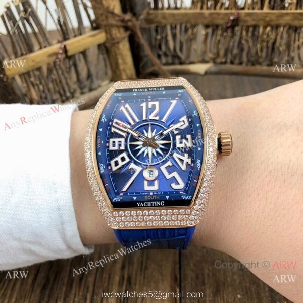 Copy Franck Muller Geneve Vanguard Diamond Watch Rose Gold Black Dial Copy Franck Muller Geneve Vanguard Diamond Watch Rose Gold Black Dial