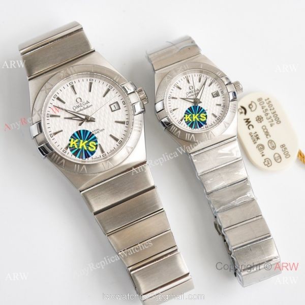 Swiss Quality Omega Double Eagle Couple Watch Blue Dial Stainless Steel 8215 Movement Swiss Quality Omega Double Eagle Couple Watch Blue Dial Stainless Steel 8215 Movement