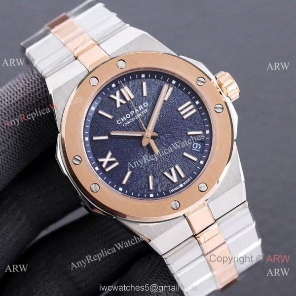 Swiss Replica Chopard Alpine Eagle Men Watch 41mm Blue Dial Rose Gold Swiss Replica Chopard Alpine Eagle Men Watch 41mm Blue Dial Rose Gold