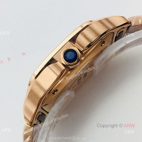 BV Factory 1:1 Cartier Santos De Cartier Watch Copy Rose Gold Diamond Ladies BV Factory 1:1 Cartier Santos De Cartier Watch Copy Rose Gold Diamond Ladies