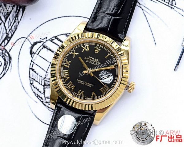 NEW UPGRADED Rolex Datejust II 41mm Men Watches Roman Markers Leather Strap NEW UPGRADED Rolex Datejust II 41mm Men Watches Roman Markers Leather Strap