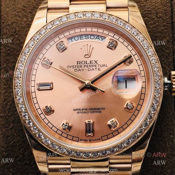 (EWF ) Swiss ETA3255 Replica Rolex Day Date President Replica Watch Rose Gold Diamond (EWF ) Swiss ETA3255 Replica Rolex Day Date President Replica Watch Rose Gold Diamond