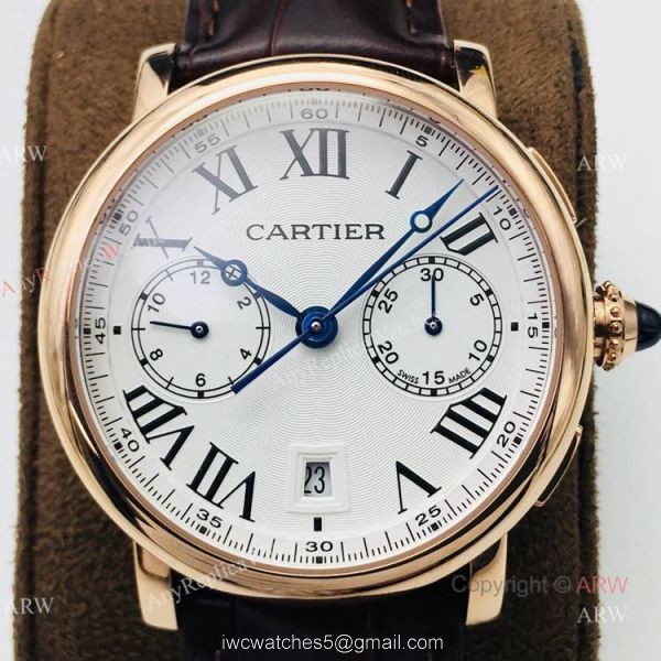 (GZF) 1:1 New Faux Cartier Ronde De Cartier Chronograph Watch 40mm (GZF) 1:1 New Faux Cartier Ronde De Cartier Chronograph Watch 40mm