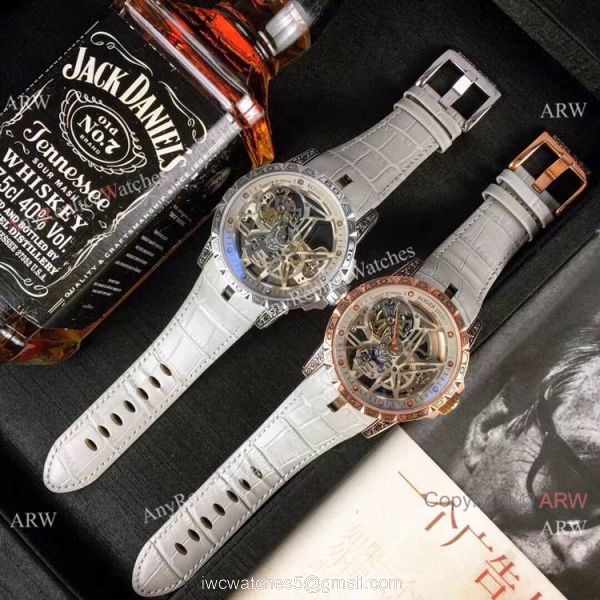 Replica Roger Dubuis Excalibur Flying Tourbillon Watch Rose Gold Tattoo Case Replica Roger Dubuis Excalibur Flying Tourbillon Watch Rose Gold Tattoo Case