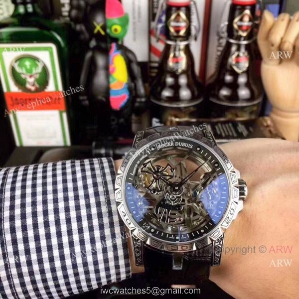 Copy Roger Dubuis Excalibur 46 Tourbillon Watches Rose Gold Tattoo Copy Roger Dubuis Excalibur 46 Tourbillon Watches Rose Gold Tattoo