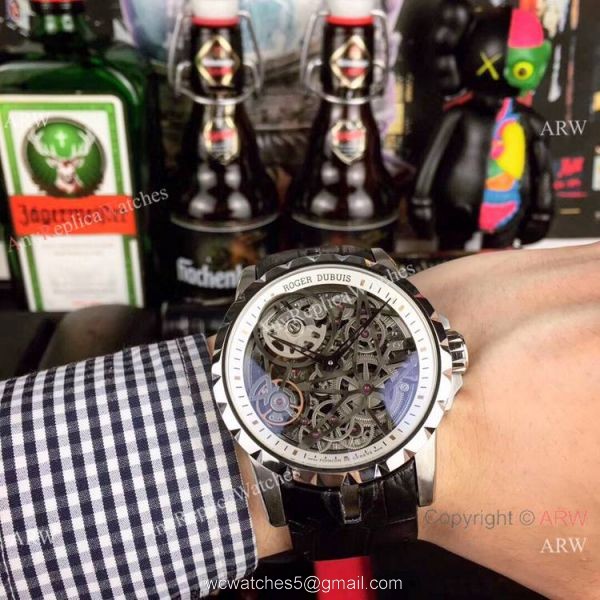 Roger Dubuis Excalibur Spider Men Watches Rose Gold Skeleton Face Roger Dubuis Excalibur Spider Men Watches Rose Gold Skeleton Face