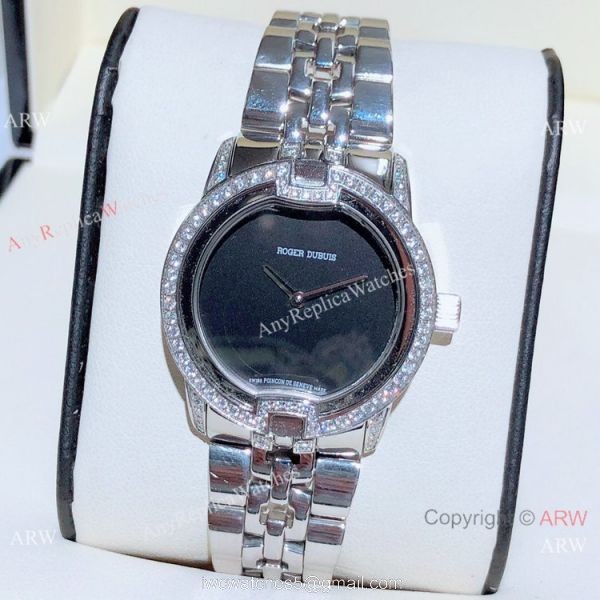 Copy Roger Dubuis Velvet Lady Watches Stainless Steel Blue Dial Copy Roger Dubuis Velvet Lady Watches Stainless Steel Blue Dial