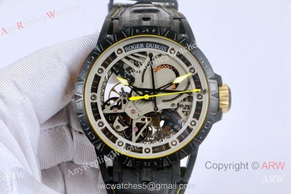 AAA Replica Roger Dubuis Excalibur Aventador S Black and Red Watches 46mm AAA Replica Roger Dubuis Excalibur Aventador S Black and Red Watches 46mm