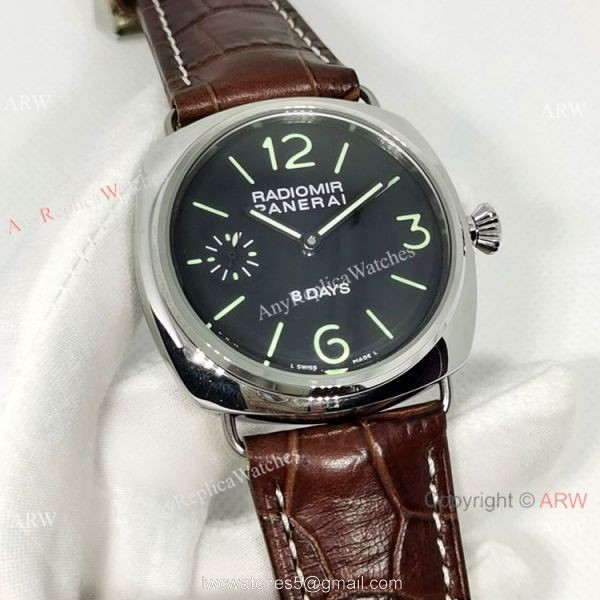 AAA Replica Panerai Radiomir 8 Days 45mm Watch Black Dial Red Leather Strap AAA Replica Panerai Radiomir 8 Days 45mm Watch Black Dial Red Leather Strap