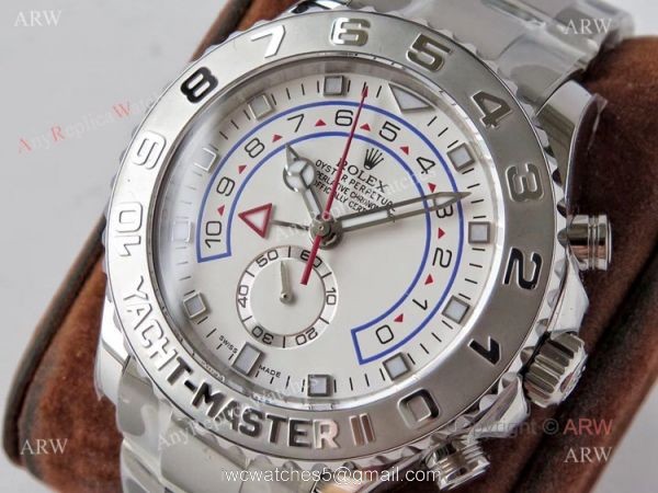 VR Factory New Rolex Yacht Master ii White Face Stainless Steel Fake Watch VR Factory New Rolex Yacht Master ii White Face Stainless Steel Fake Watch