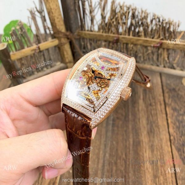 Copy Franck Muller Geneve Skeleton Watch Rose Gold Diamond Copy Franck Muller Geneve Skeleton Watch Rose Gold Diamond