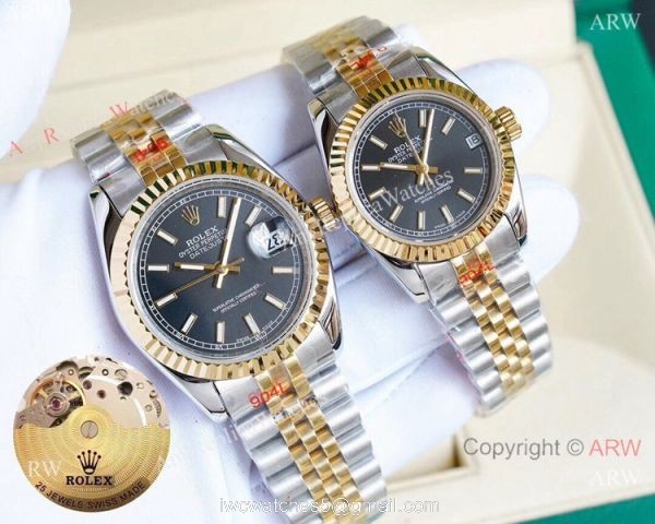 Replica Rolex Datejust Two Tone Lover Watches Siver Dial Replica Rolex Datejust Two Tone Lover Watches Siver Dial