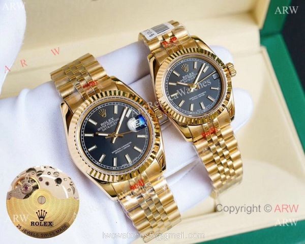Replica Rolex Datejust Gold White Face Watches 36mm and 31mm Replica Rolex Datejust Gold White Face Watches 36mm and 31mm