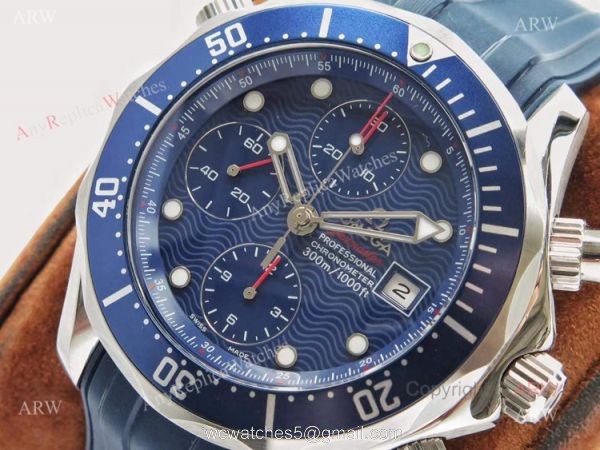 Swiss Replica Omega Seamaster Diver 300M Blue Wave Dial ETNZ Limited Edition Watch Swiss Replica Omega Seamaster Diver 300M Blue Wave Dial ETNZ Limited Edition Watch