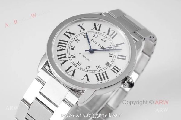 Best Copy MenS Cartier Watch Ronde De Cartier Stainless Steel Watch Best Copy MenS Cartier Watch Ronde De Cartier Stainless Steel Watch