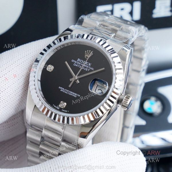 Swiss Copy Rolex Datejust 36 Black Face Mens Watch Swiss Copy Rolex Datejust 36 Black Face Mens Watch