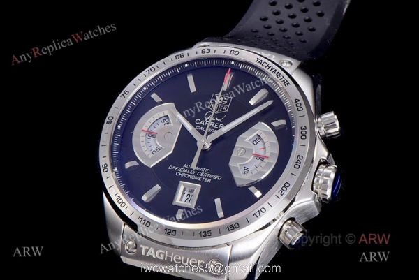 Black Tag Heuer Carrera Automatic Asia 7750 Replica Watches For Men Black Tag Heuer Carrera Automatic Asia 7750 Replica Watches For Men