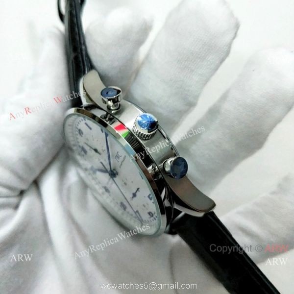 IWC Portuguese Rattrapante SS White Dial Watch Automatic Movement IWC Portuguese Rattrapante SS White Dial Watch Automatic Movement