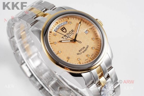 High End Replica Tudor Glamour Day Date Watch With Diamond Markers 39mm High End Replica Tudor Glamour Day Date Watch With Diamond Markers 39mm