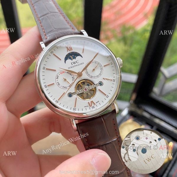 IWC Moonphase Tourbillon White Dial Watches Replica IWC Watch IWC Moonphase Tourbillon White Dial Watches Replica IWC Watch