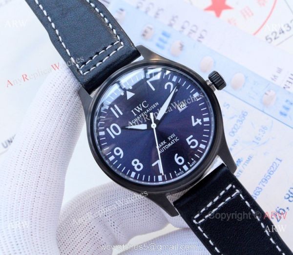 New IWC Mark XVIII Replica Watches Blue Dial Leather Strap New IWC Mark XVIII Replica Watches Blue Dial Leather Strap