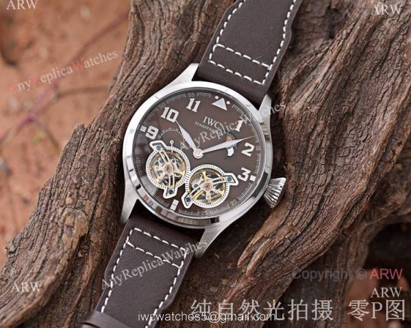 Copy IWC Big Pilots Double tourbillon Men Watches Ss Blue Face Copy IWC Big Pilots Double tourbillon Men Watches Ss Blue Face