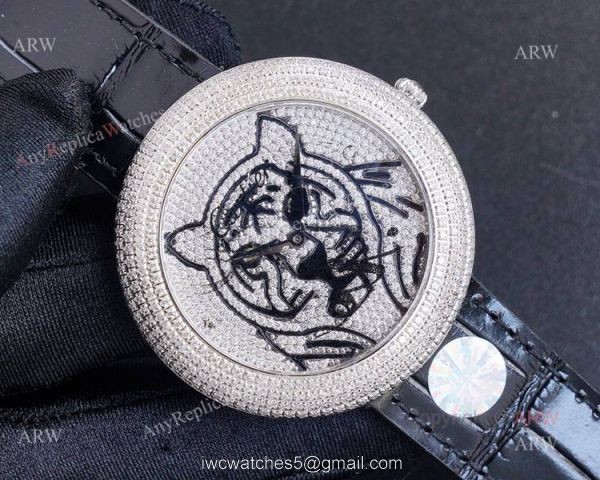 Swiss Grade Cartier Panther Diamonds Cartier Watch Copy Men 44mm Swiss Grade Cartier Panther Diamonds Cartier Watch Copy Men 44mm