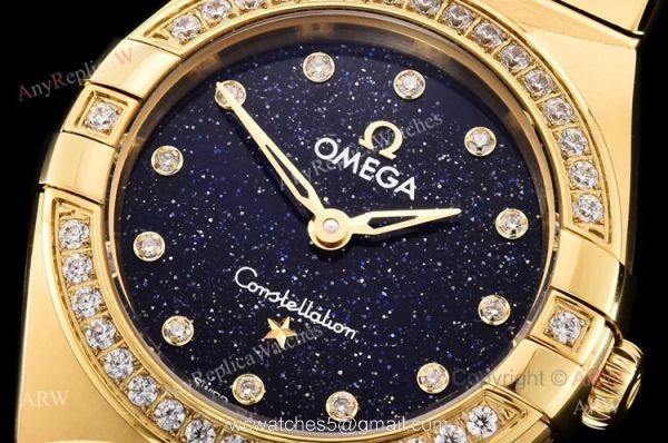 GF Factory Womens Omega Constellation Black Aventurine Dial Swiss Replica Watch GF Factory Womens Omega Constellation Black Aventurine Dial Swiss Replica Watch