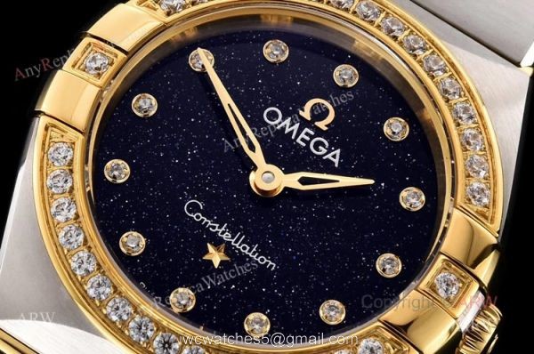 GF Factory Swiss Replica Omega Constellation Two Tone Ladies Watch With Black Aventurine Dial GF Factory Swiss Replica Omega Constellation Two Tone Ladies Watch With Black Aventurine Dial