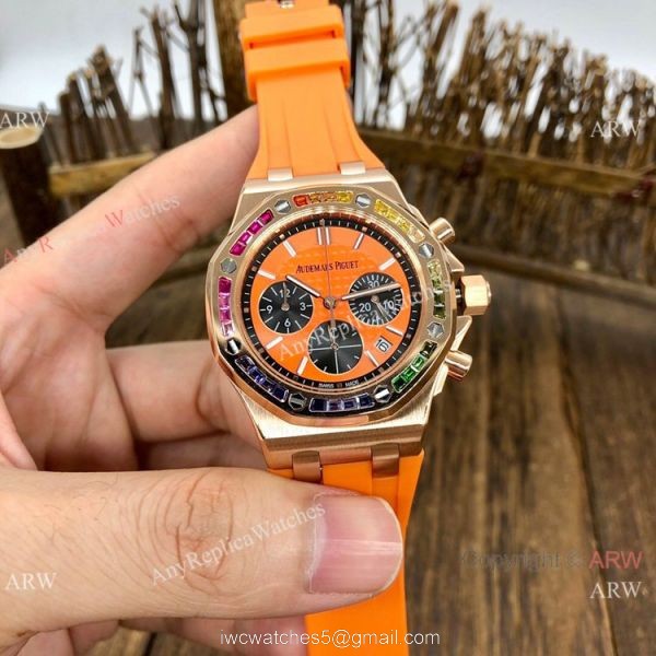 Women Audemars Piguet Royal Oak Offshore Watches Rainbow Bezel Green Dial Women Audemars Piguet Royal Oak Offshore Watches Rainbow Bezel Green Dial