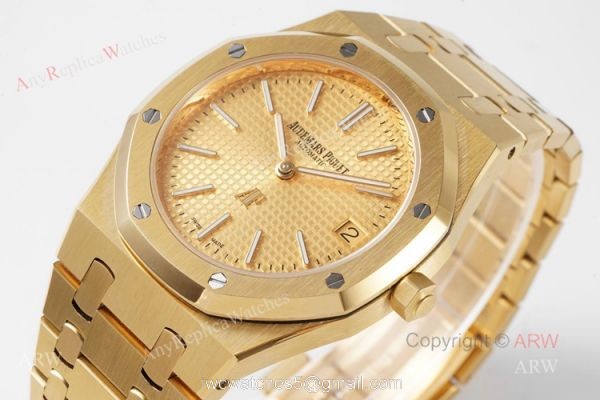 New 15202 Audemars Piguet Royal Oak All Gold Swiss Replica Watch 39mm New 15202 Audemars Piguet Royal Oak All Gold Swiss Replica Watch 39mm