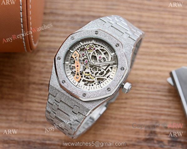 New Copy Audemars Piguet Royal Oak Watch Silver Frosted Skeleton Dial New Copy Audemars Piguet Royal Oak Watch Silver Frosted Skeleton Dial