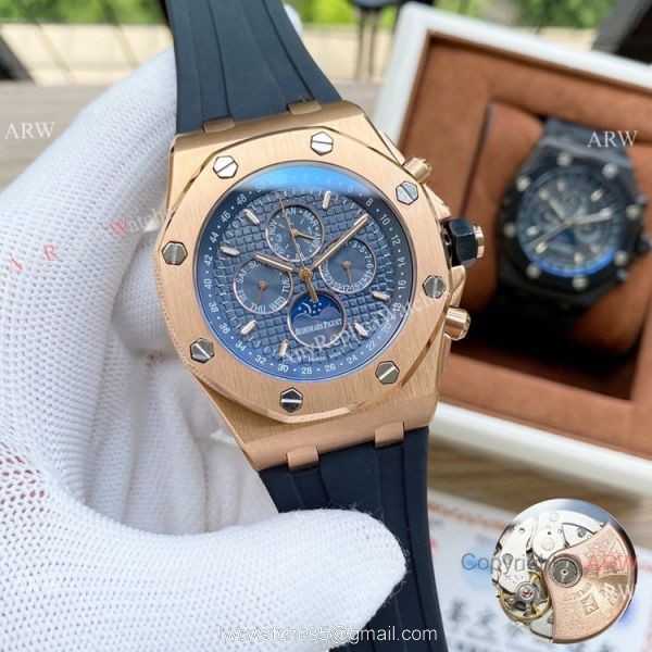 Copy Audemars Piguet Moonphase Watches Black Steel Case Copy Audemars Piguet Moonphase Watches Black Steel Case