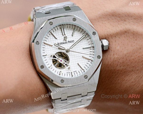 Audemars Piguet Royal Oak Tourbillon Wrist Stainless Steel White Face Audemars Piguet Royal Oak Tourbillon Wrist Stainless Steel White Face