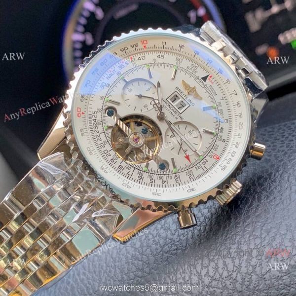 Copy Breitling Navitimer Tourbillon Steel Automatic Men Watch White Dial Copy Breitling Navitimer Tourbillon Steel Automatic Men Watch White Dial
