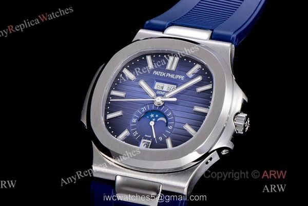 (GR) V2 Version New Patek Philippe Nautilus Annual Calendar 5726 Blue Dial Blue Rubber Replica Watch (GR) V2 Version New Patek Philippe Nautilus Annual Calendar 5726 Blue Dial Blue Rubber Replica Watch