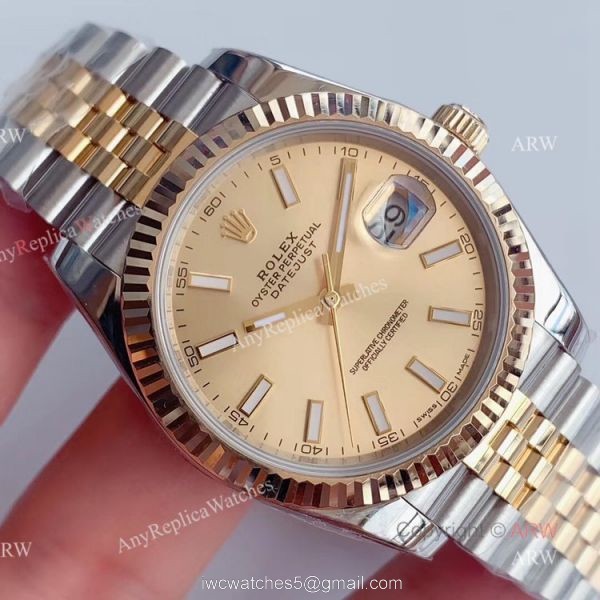 Noob Rolex Two Tone Datejust 41 Gold Dial Jubilee Bracelet Swiss Replica Watches For Men Noob Rolex Two Tone Datejust 41 Gold Dial Jubilee Bracelet Swiss Replica Watches For Men