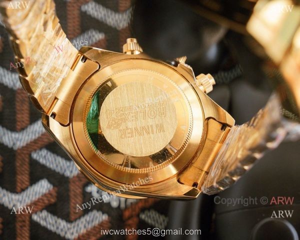 Fake Rolex Daytona Rainbow Bezel Yellow Gold Automatic Watch 43mm Fake Rolex Daytona Rainbow Bezel Yellow Gold Automatic Watch 43mm